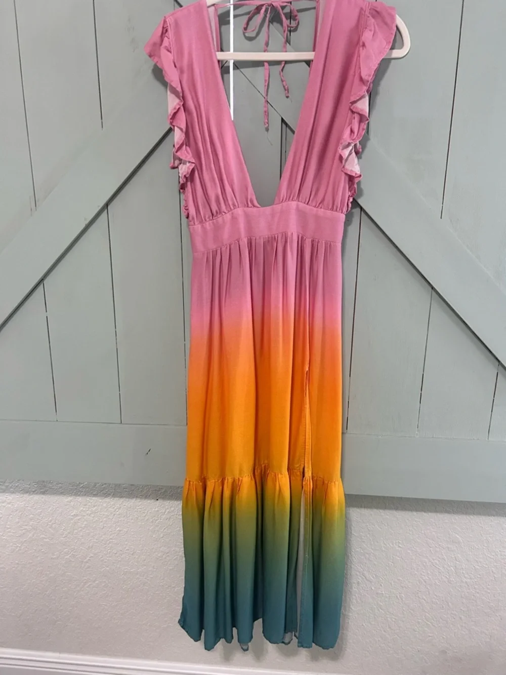 Malibu Bum ombre beach dress cover up with slit